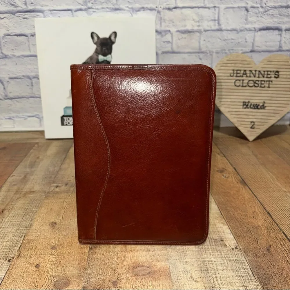 Jack Georges Leather Business Organizer Pad Folio Portfolio Folder - Vintage
